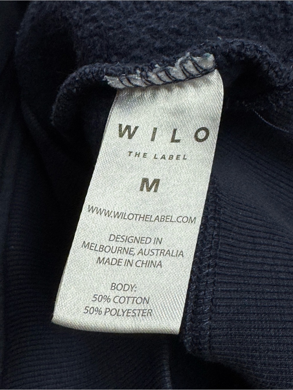 Wilo The Label Wellness Club Navy and Yellow Bubble Hoodie Women’s Medium - Picture 4 of 4
